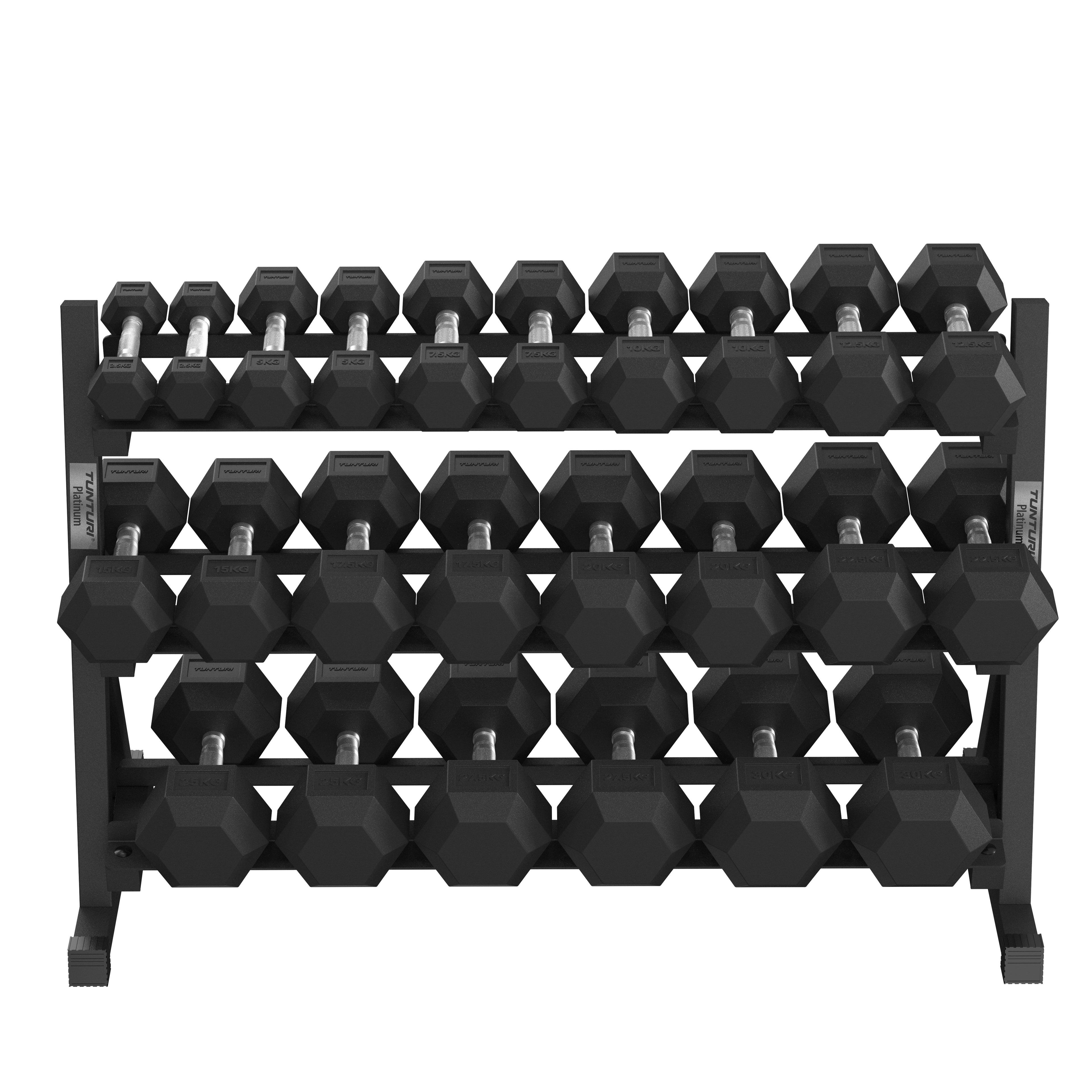 Tunturi Platinum Hex Rubber Dumbbell Rack afbeelding 6