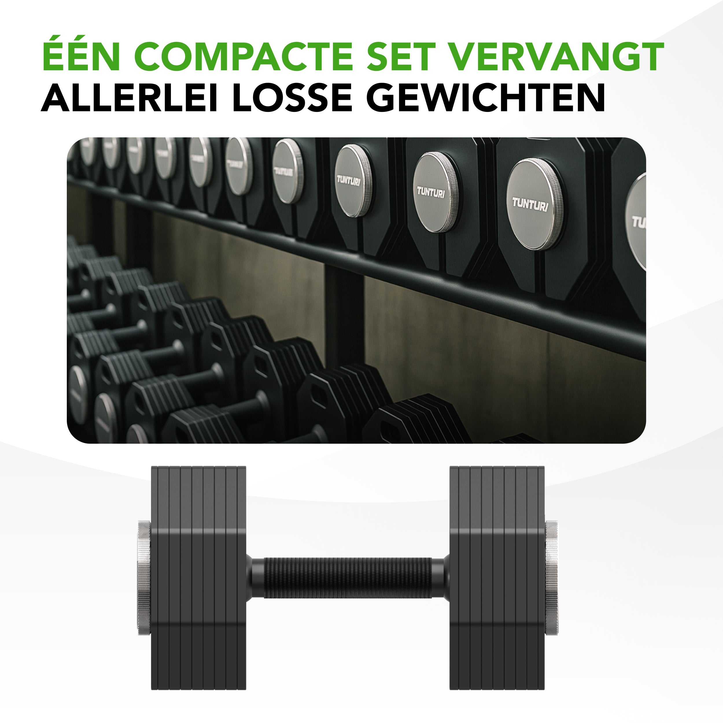 Tunturi Rapid Adjustable Dumbbell Set, 36kg, per piece afbeelding 6