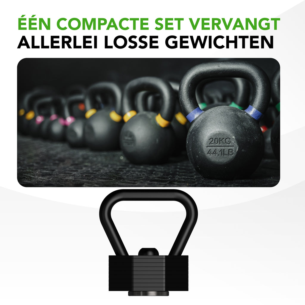 Tunturi Rapid Adjustable Kettlebell Set, 19,5kg afbeelding 6