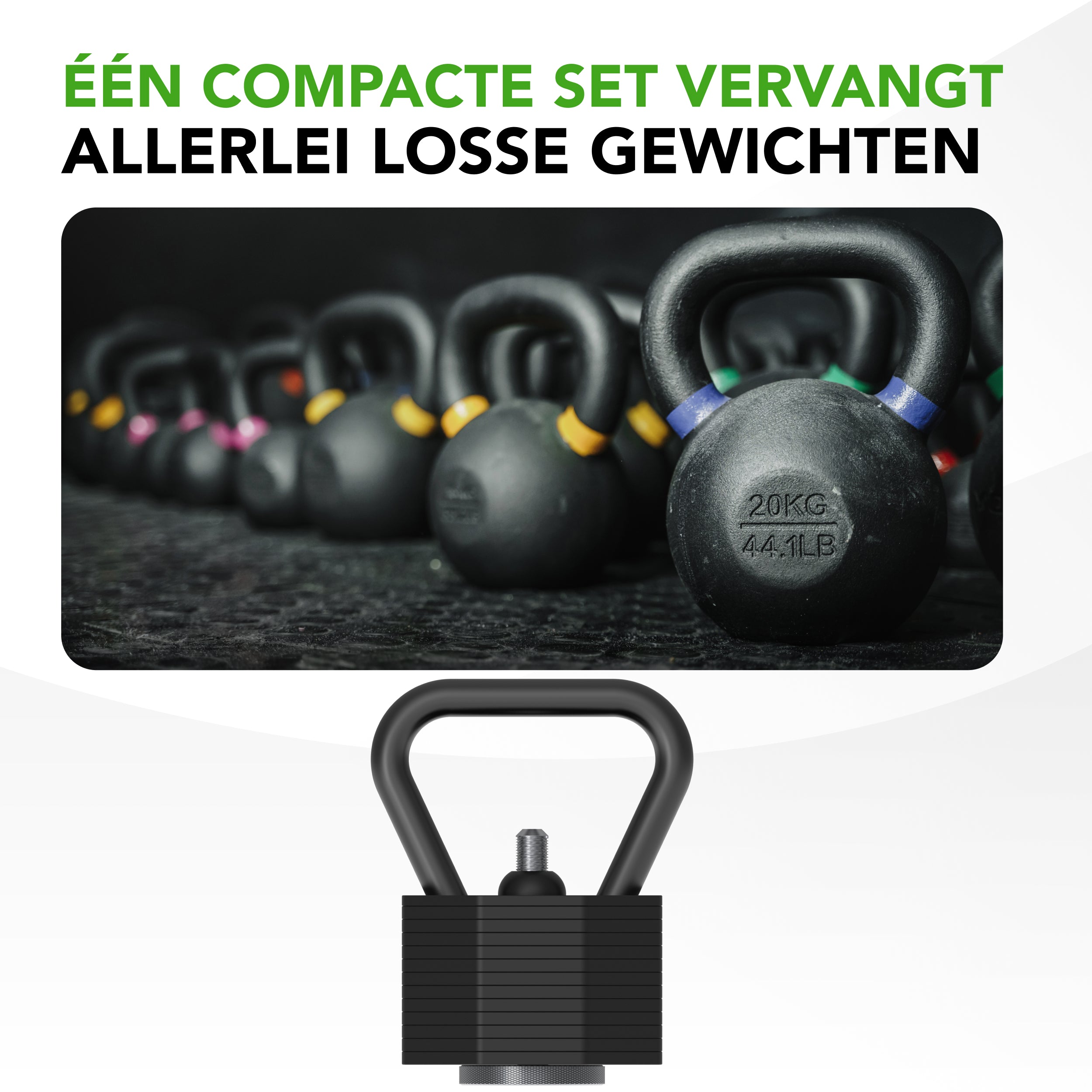 Tunturi Rapid Adjustable Kettlebell Set, 28kg afbeelding 6