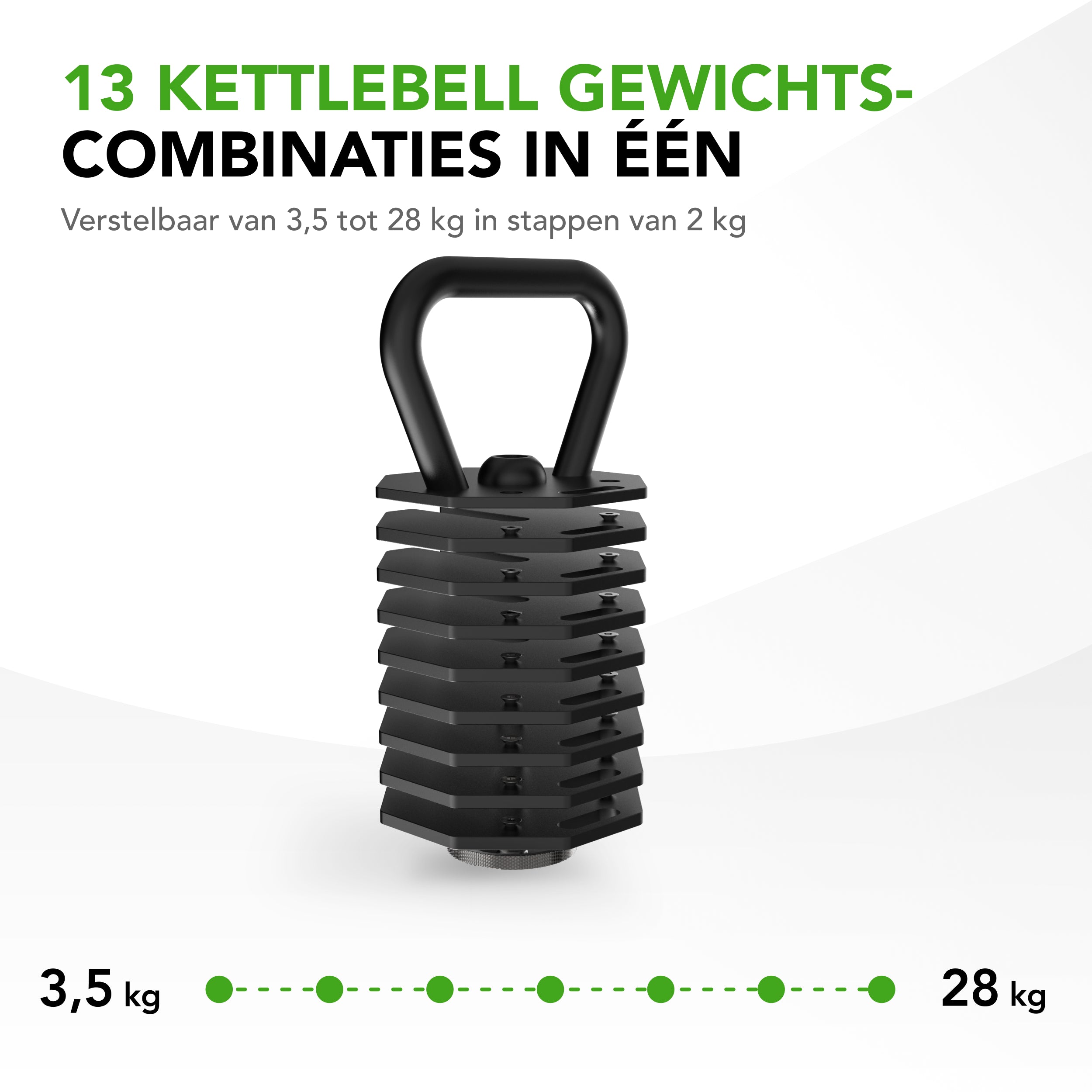 Tunturi Rapid Adjustable Kettlebell Set, 28kg afbeelding 7