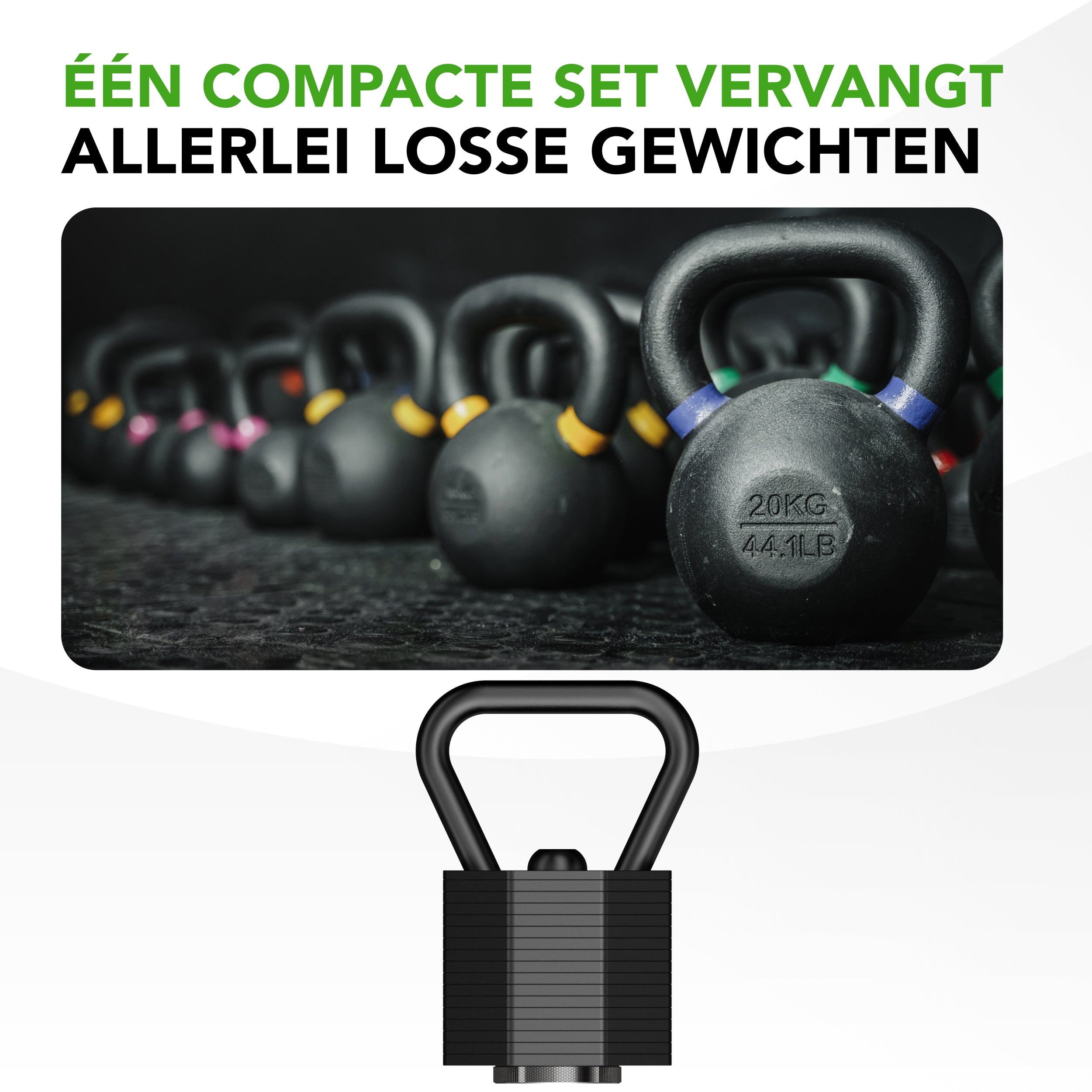Tunturi Rapid Adjustable Kettlebell Set, 36kg afbeelding 6
