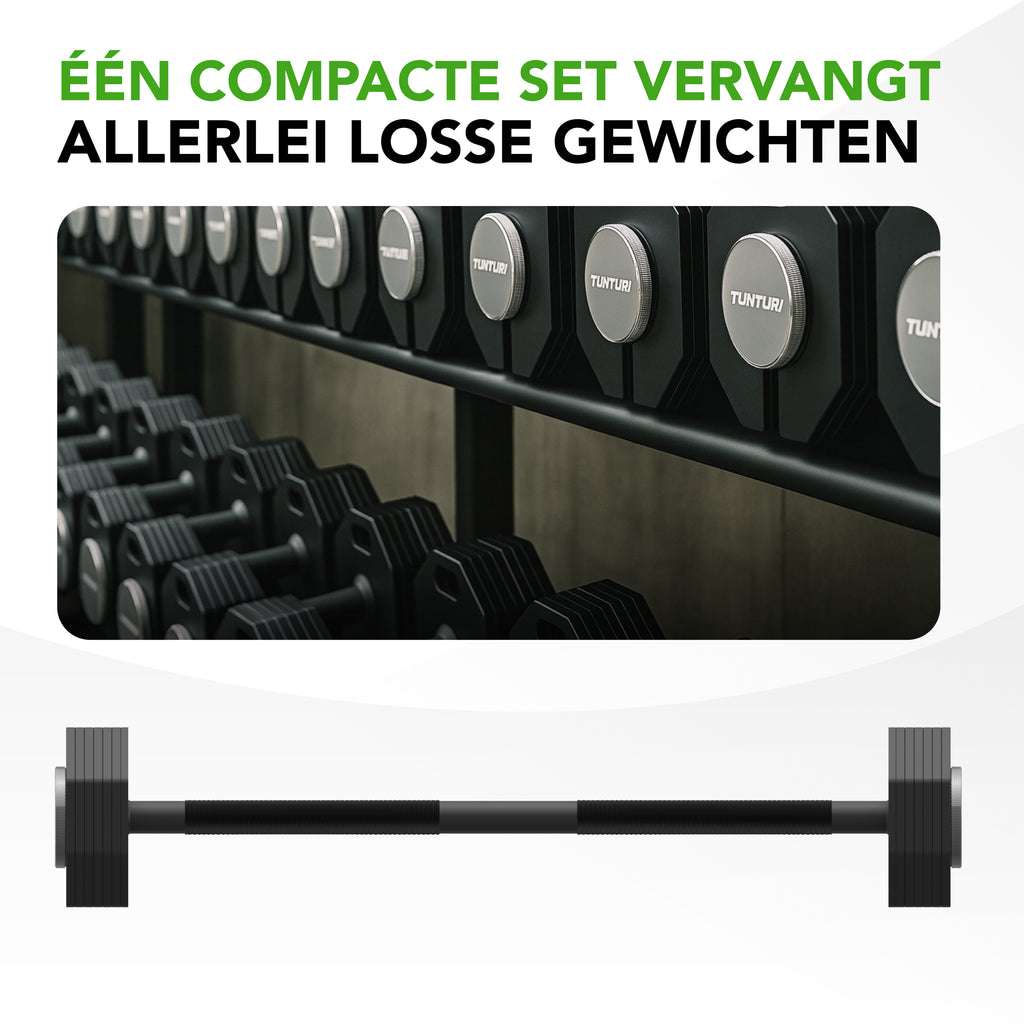 Tunturi Rapid Adjustable Barbell, 35kg afbeelding 6