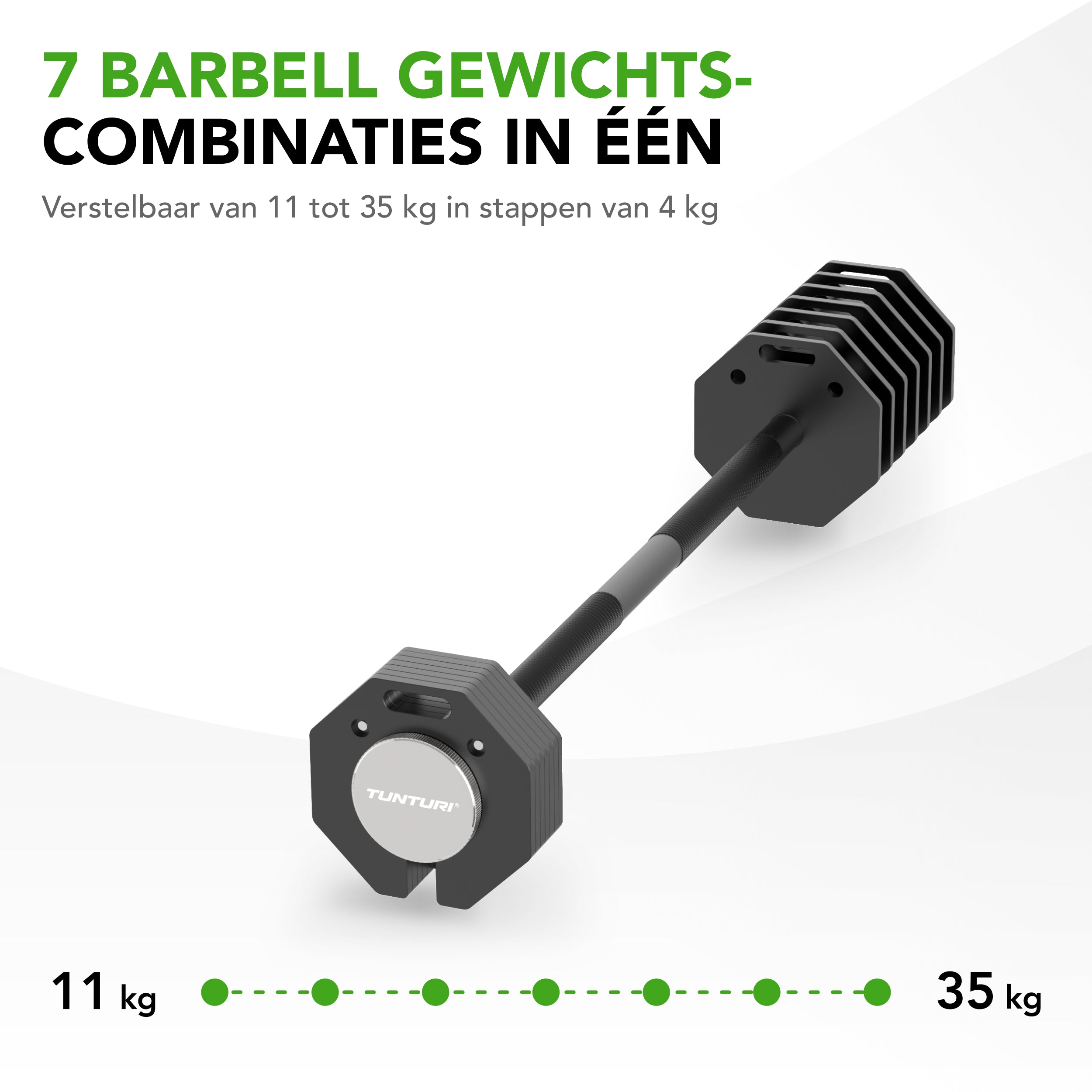 Tunturi Rapid Adjustable Barbell, 35kg afbeelding 7