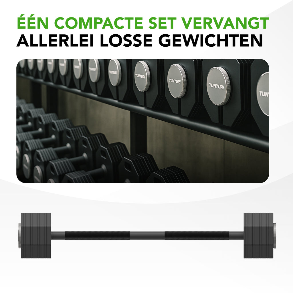 Tunturi Rapid Adjustable Barbell, 59kg afbeelding 6