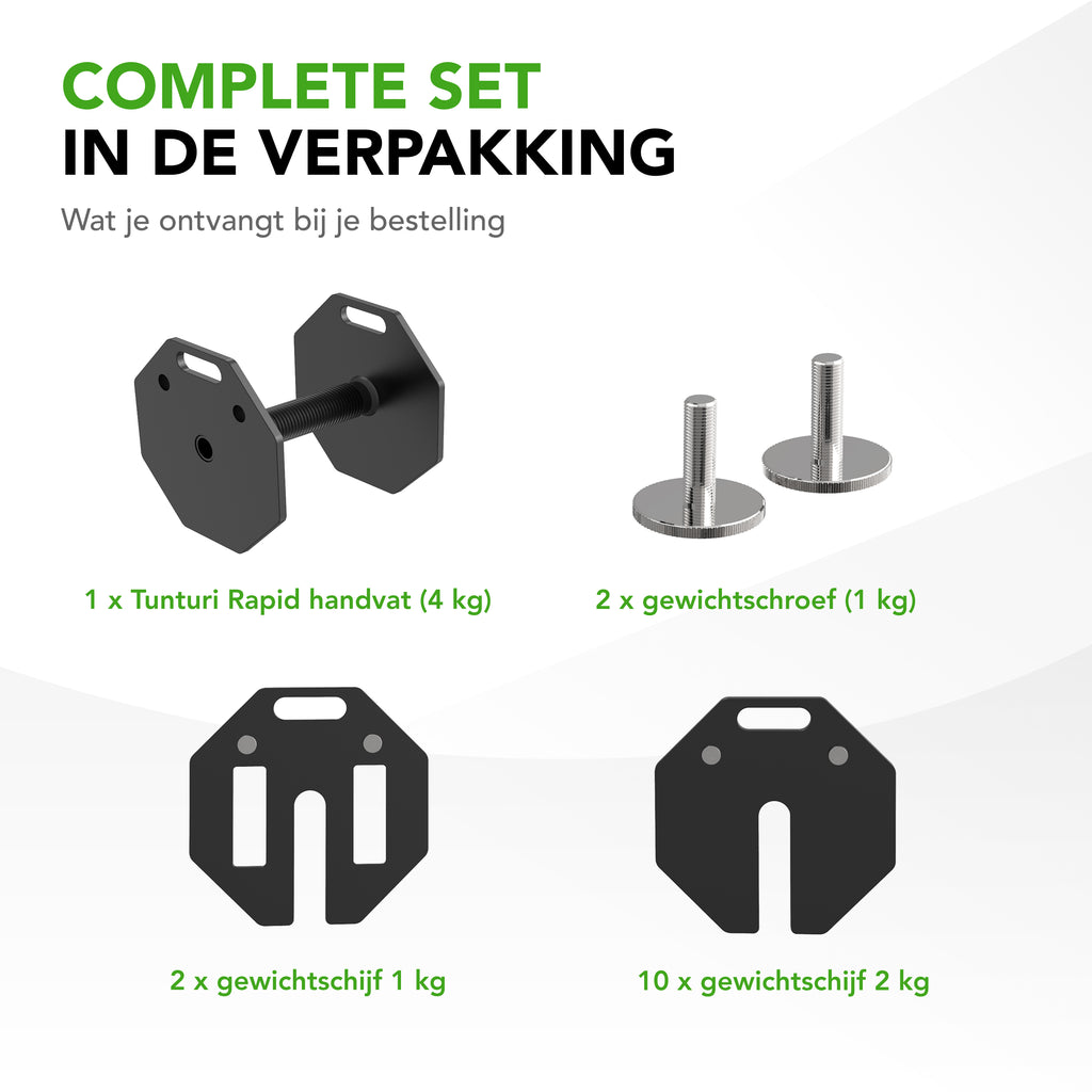 Tunturi Rapid Adjustable Dumbbell Set, 28kg, per piece afbeelding 3