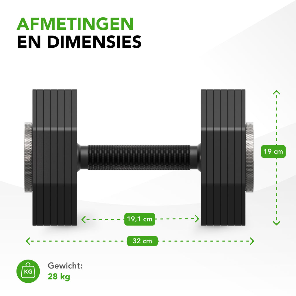 Tunturi Rapid Adjustable Dumbbell Set, 28kg, per piece afbeelding 5