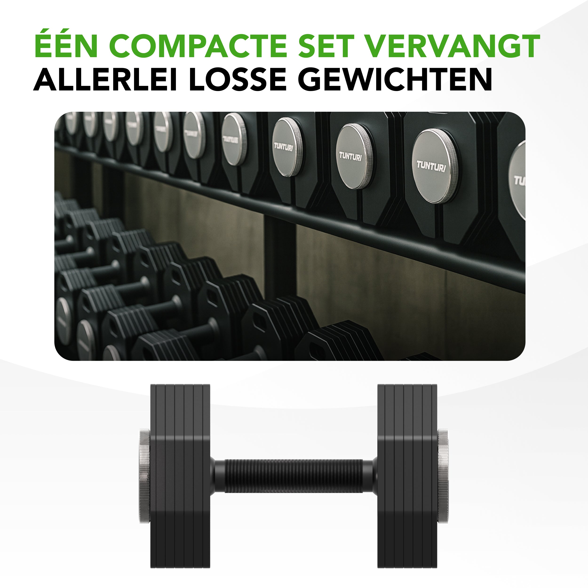Tunturi Rapid Adjustable Dumbbell Set, 28kg, per piece afbeelding 6