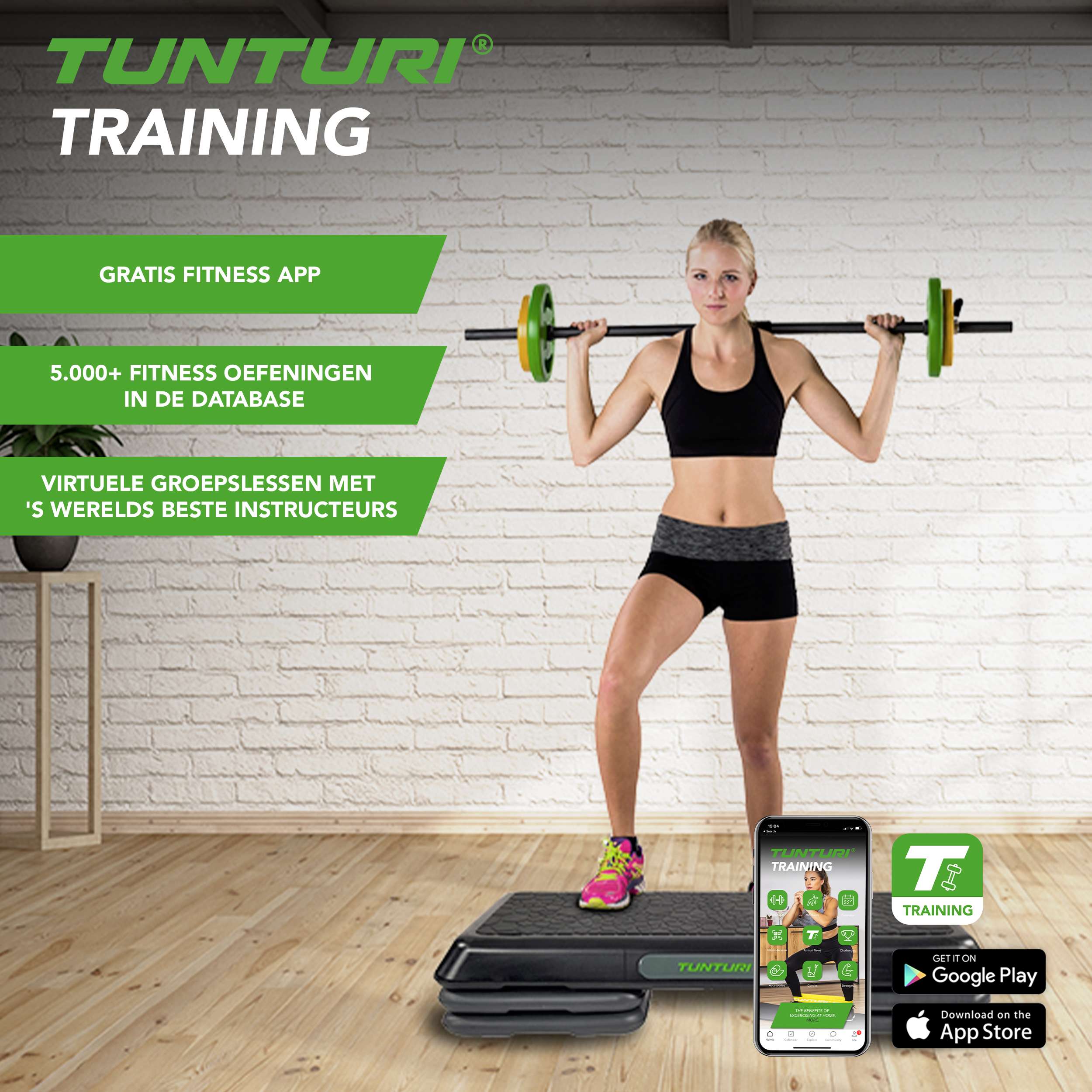 Tunturi Aerobic Pump Bar 150cm afbeelding 2