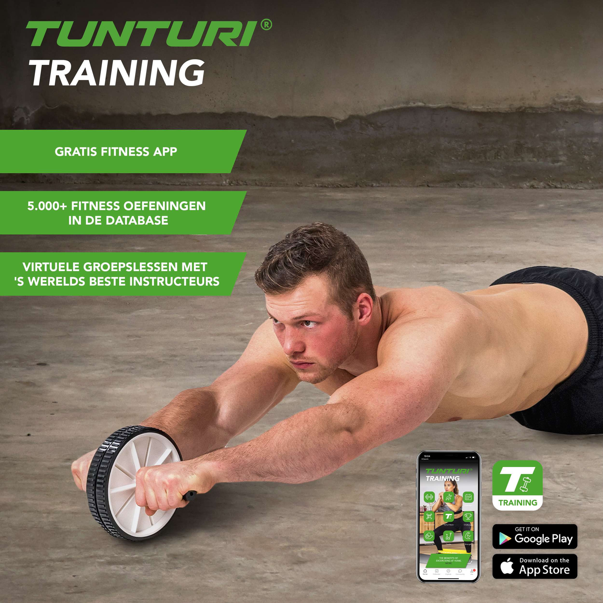 Tunturi Double Exercise Wheel afbeelding 3