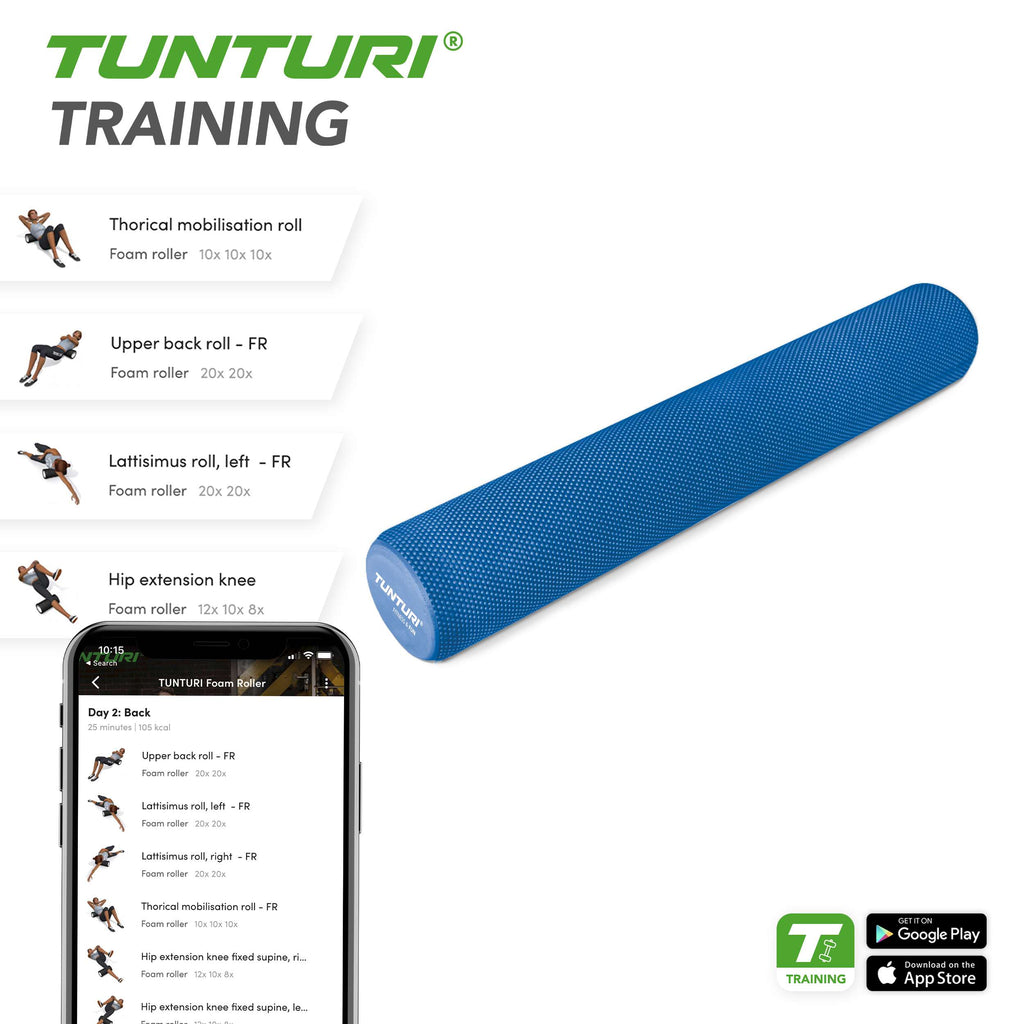 Tunturi Yoga Massage Roller 90cm EVA afbeelding 3