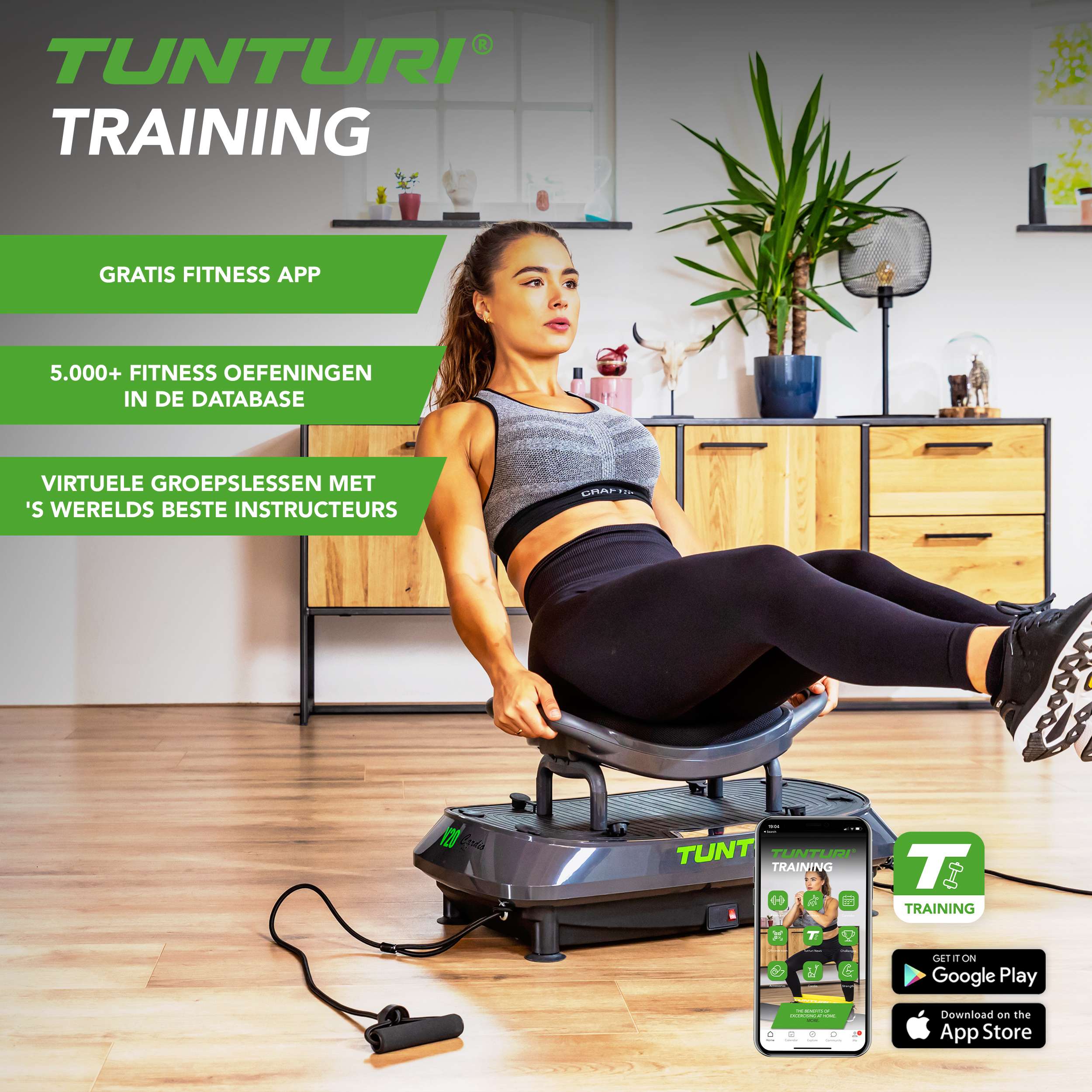 Tunturi Cardio Fit V20 Vibration Plate afbeelding 2