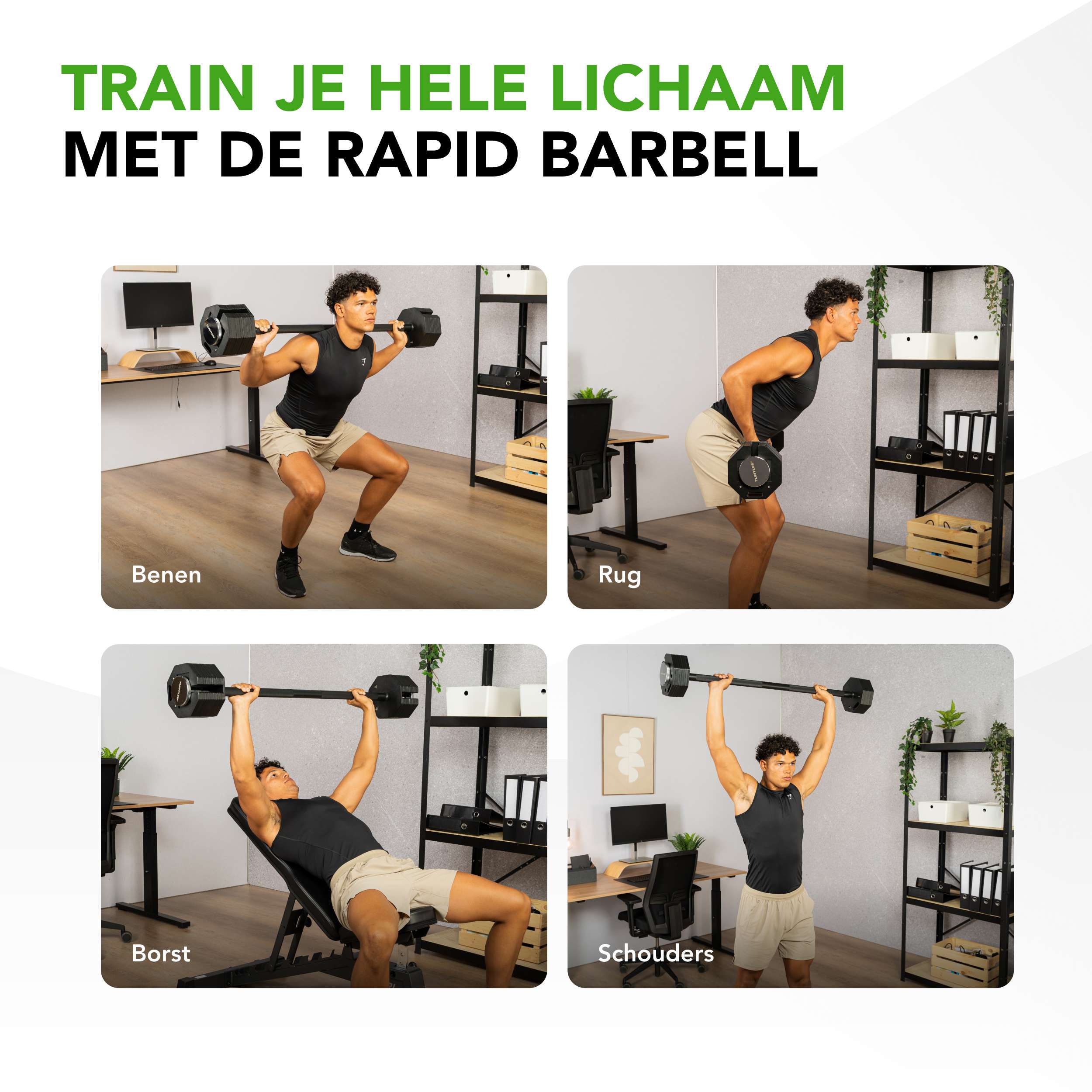 Tunturi Rapid Adjustable Barbell, 35kg afbeelding 4