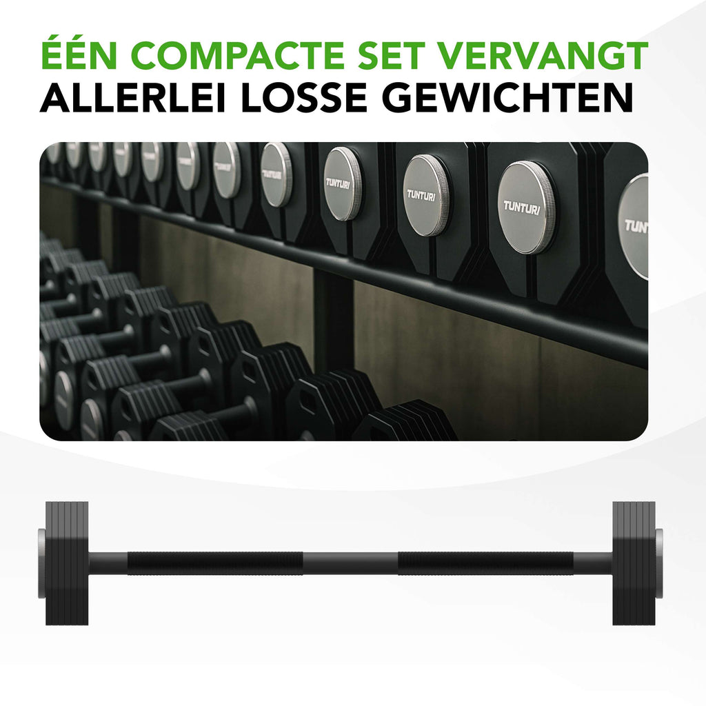 Tunturi Rapid Adjustable Barbell, 35kg afbeelding 6