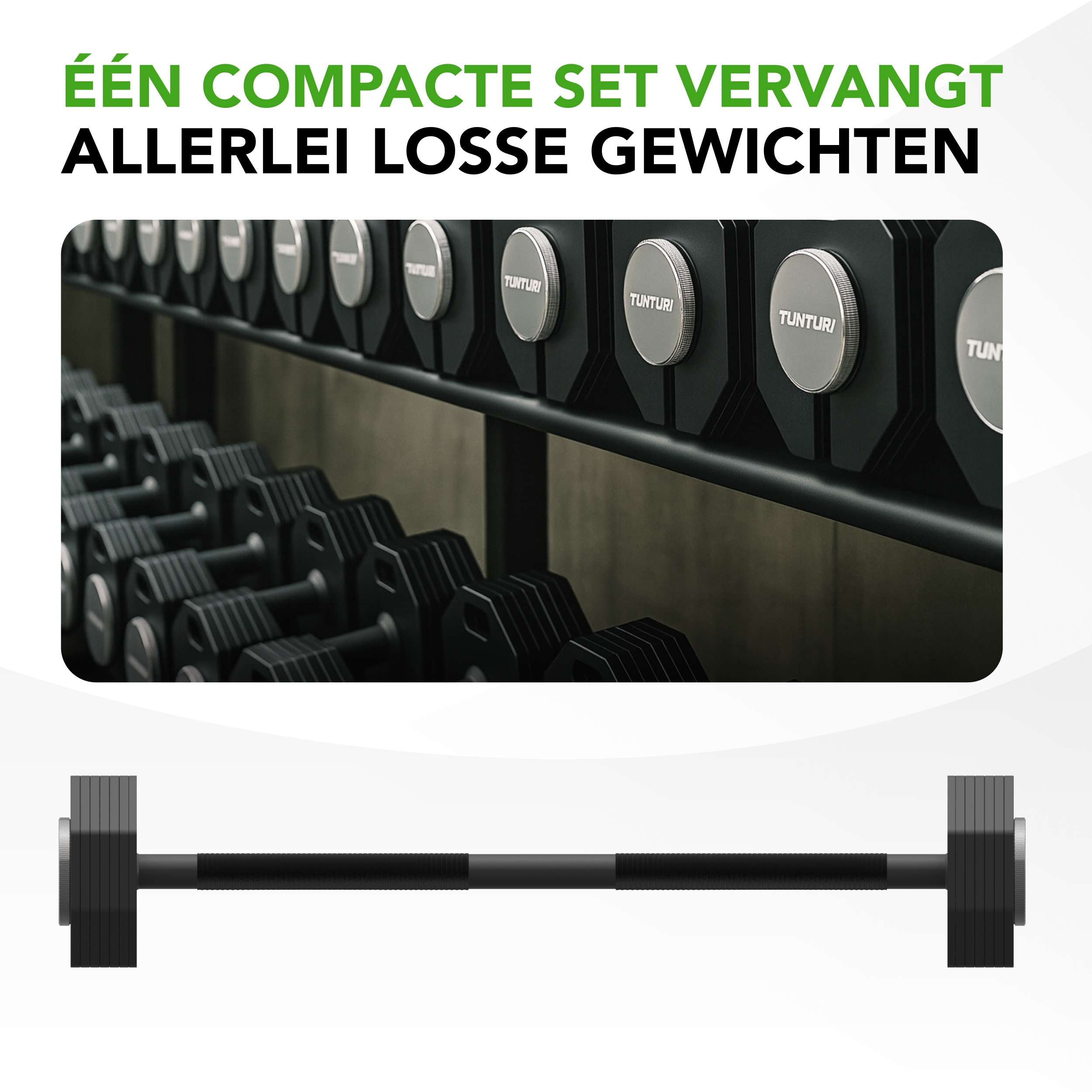 Tunturi Rapid Adjustable Barbell, 35kg afbeelding 6