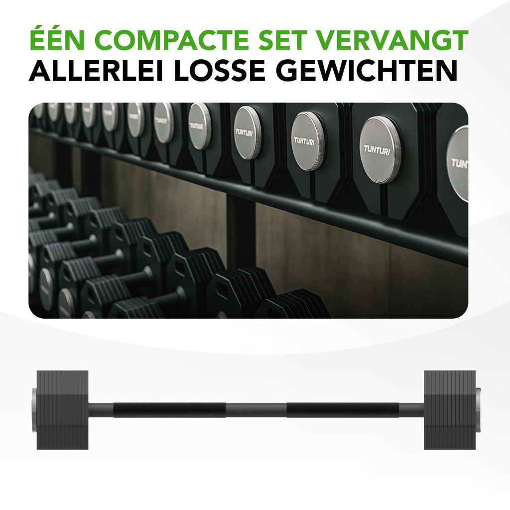 Tunturi Rapid Adjustable Barbell, 59kg afbeelding 6