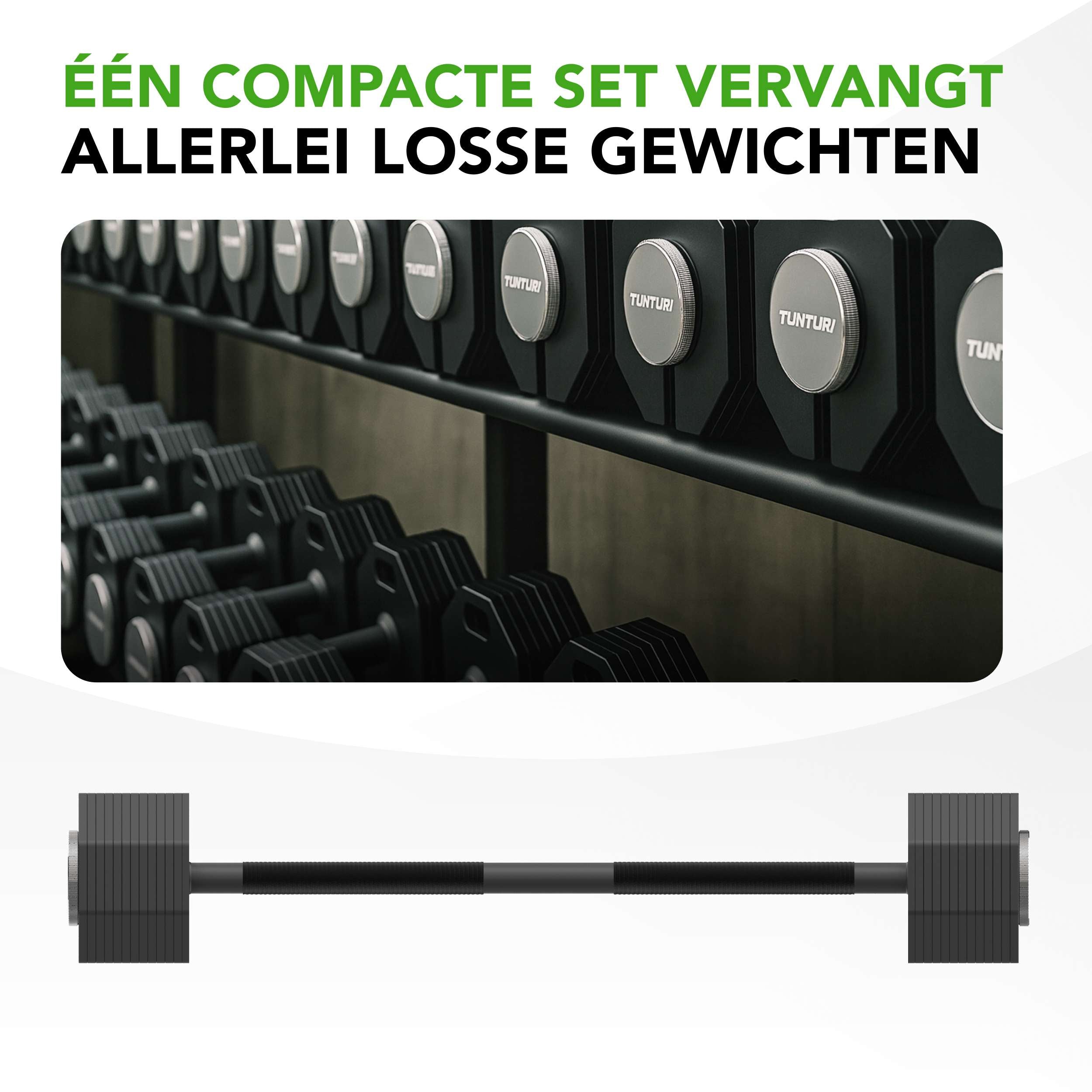 Tunturi Rapid Adjustable Barbell, 59kg afbeelding 6