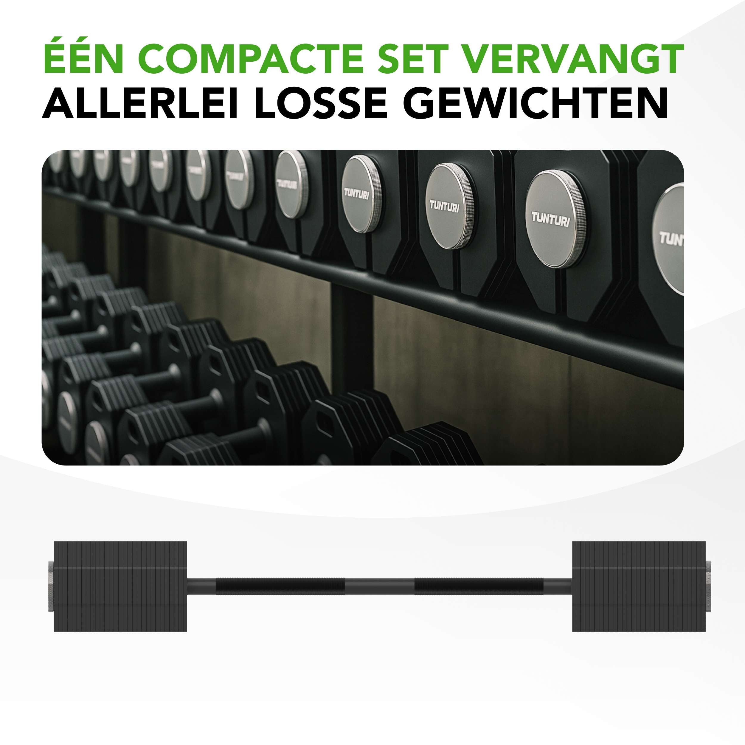 Tunturi Rapid Adjustable Barbell, 107kg afbeelding 6
