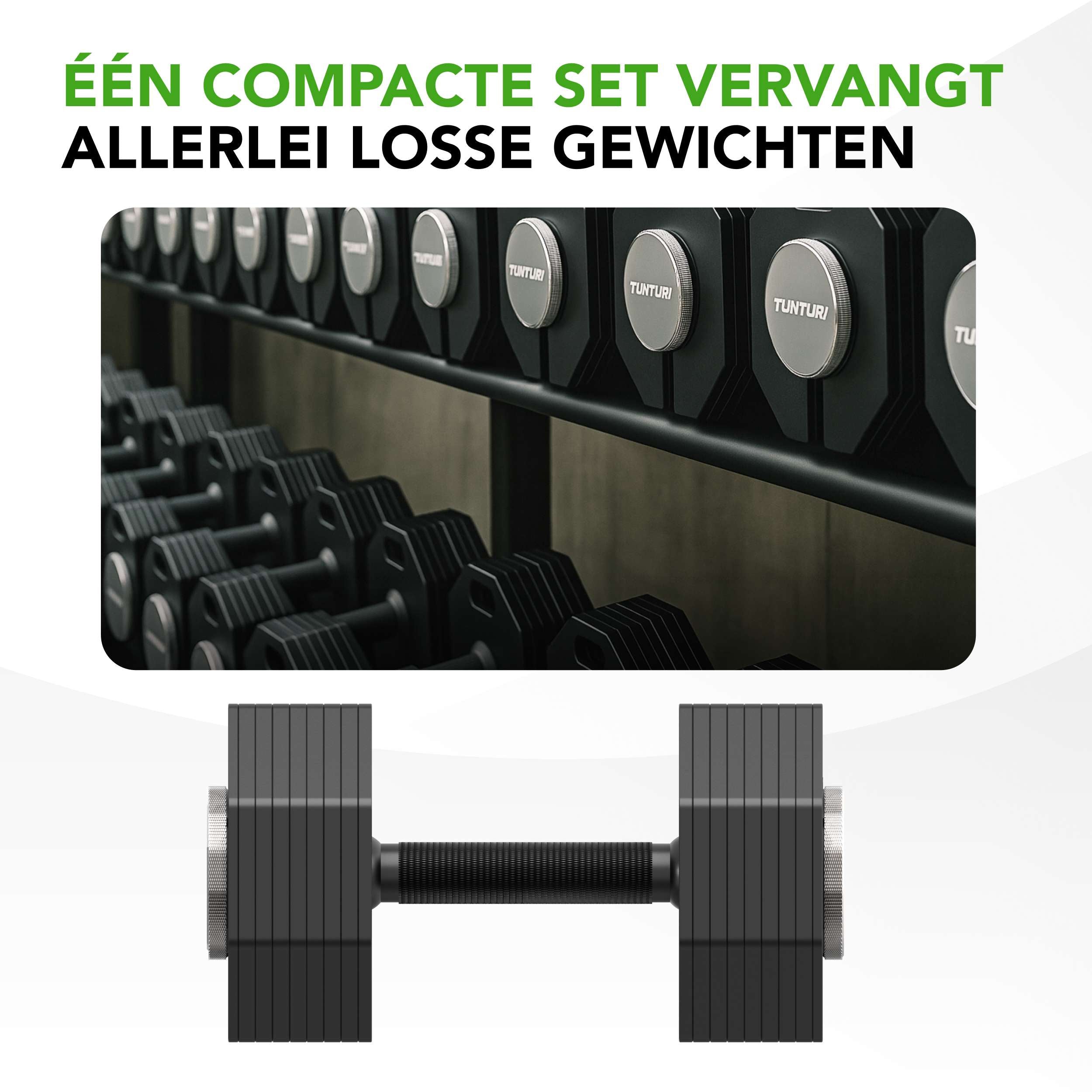 Tunturi Rapid Adjustable Dumbbell Set, 36kg, per piece afbeelding 6