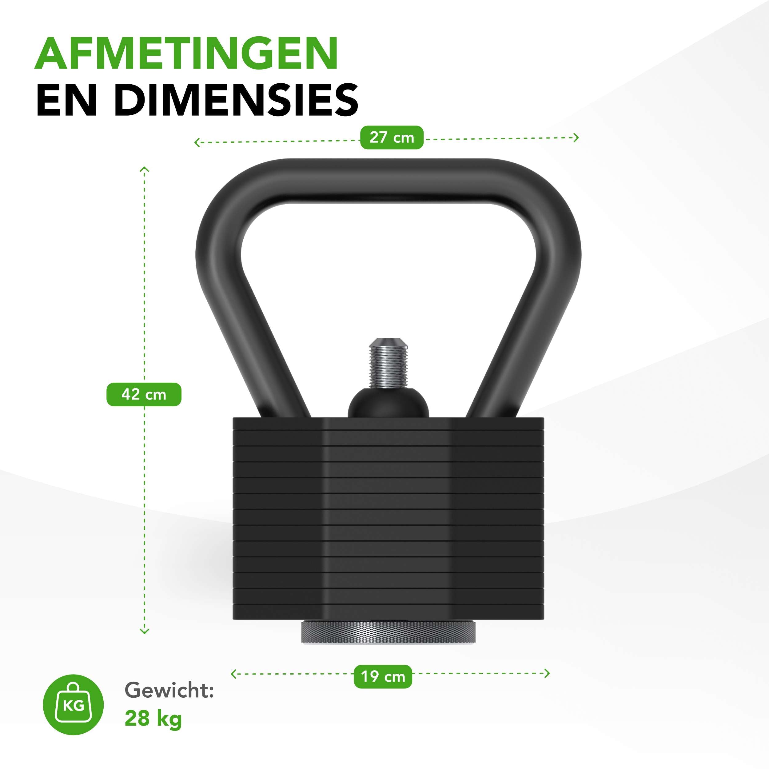 Tunturi Rapid Adjustable Kettlebell Set, 28kg afbeelding 5
