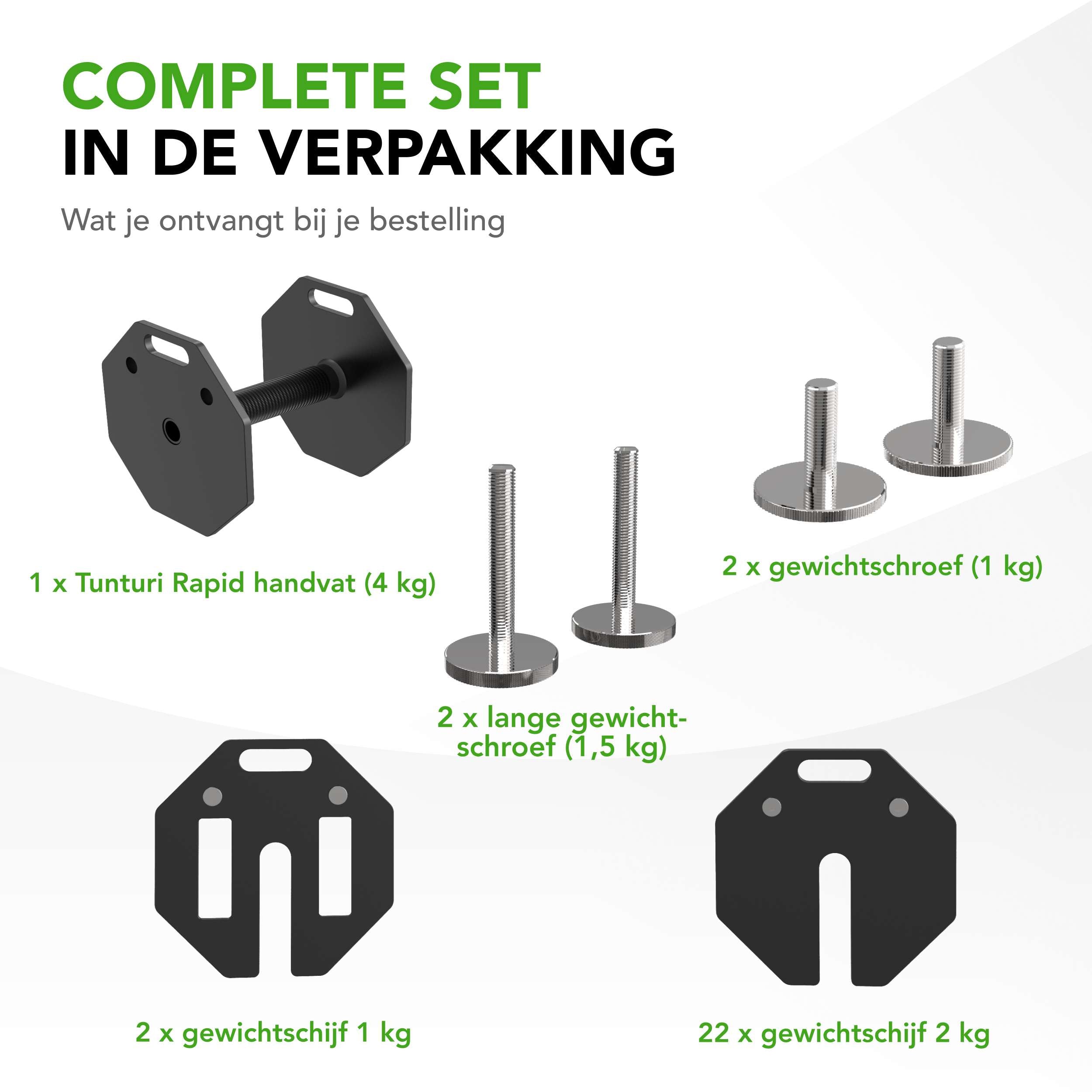 Tunturi Rapid Adjustable Dumbbell Set, 53kg, per piece afbeelding 3