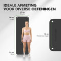 Tunturi Platinum Fitnessmat EVA 180CM, 6 stuks, Zwart