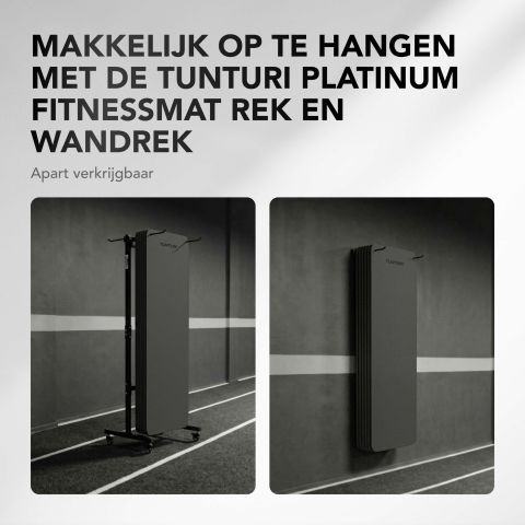 Tunturi Platinum Fitnessmat EVA 180CM, 6 stuks, Zwart