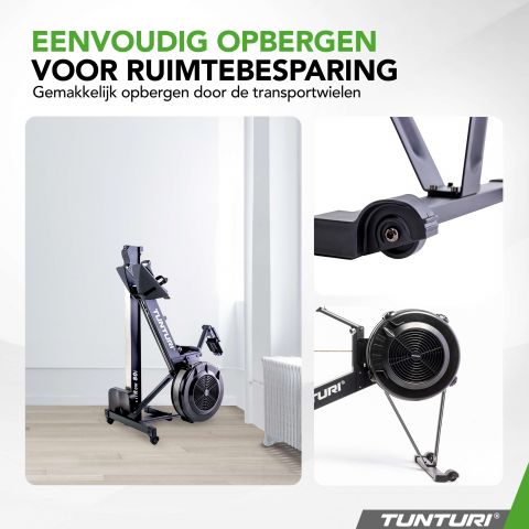 Tunturi Fitrow 80i l Zwart l Roeitrainer