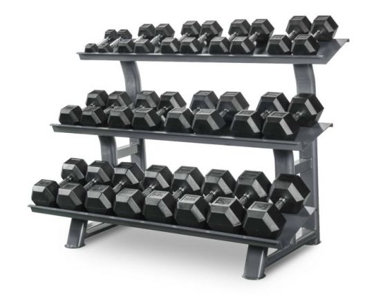 Titanium Strength TH30 | zeshoekige Dumbells | 2- 30Kg + Rek